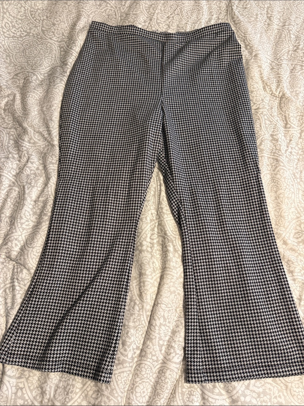 wild fable Black & White Houndstooth Boot-Cut Pants